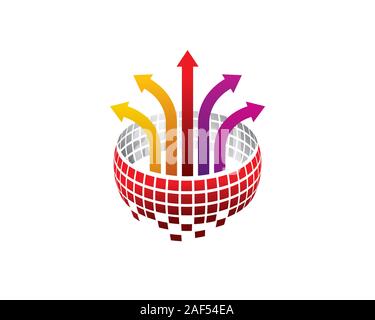 data analysis worksheet internet logo Stock Vector