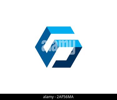 letter S cube 3d box blue logo Stock Vector