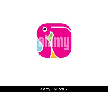 square pelican apps icon Stock Vector