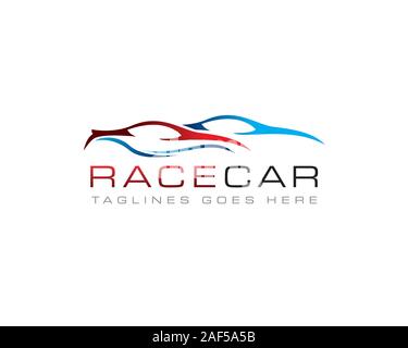 race car logo Stock Vector
