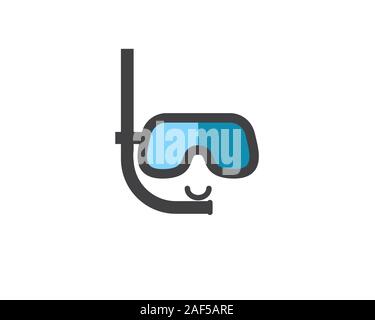 snorkel flat icon Stock Vector