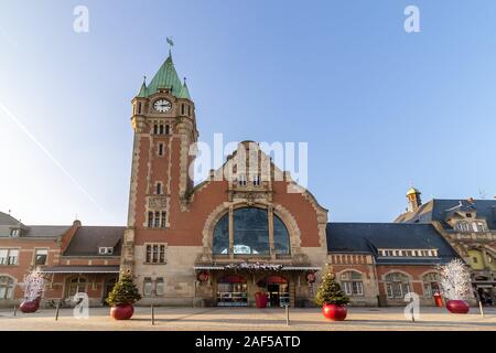 Railway station located in Colmar, Alsace, France. Stock Photo