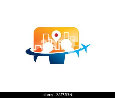 people travel logo Stock Vector
