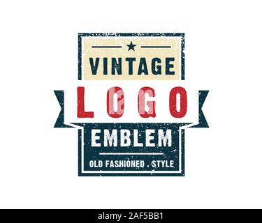 vintage emblem logo Stock Vector