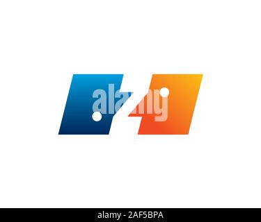 letter z two heads chat Stock Vector