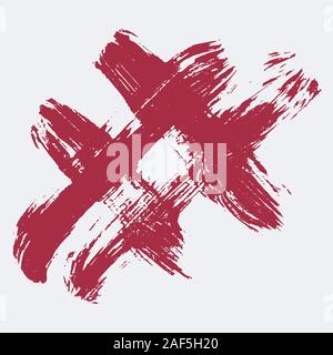 Abstract shapes and signs drawn by a brush. Stock Vector