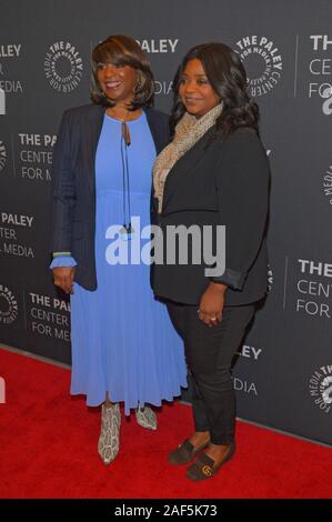 NEW YORK, NY - DECEMBER 12: Nichelle Tramble and Octavia Spencer attend the 'Truth Be Told' screening at Paley Center For Media on December 12, 2019 i Stock Photo