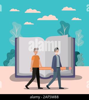 Men and elearning concept vector design Stock Vector Image & Art - Alamy