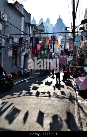 Street in the old town of Shanghai Stock Photo