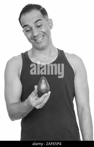 Mature happy Persian man holding Coca-cola zero drink Stock Photo - Alamy