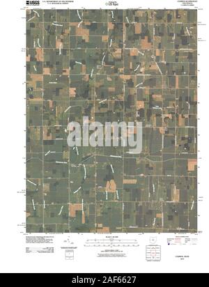 USGS TOPO Map Ohio OH Cosmos 20100806 TM Restoration Stock Photo