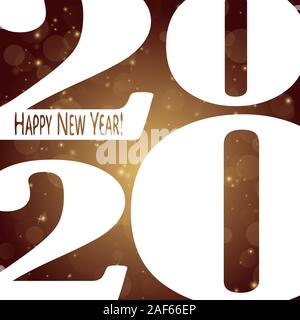 colored background concept for New Year 2020 greetings Stock Vector