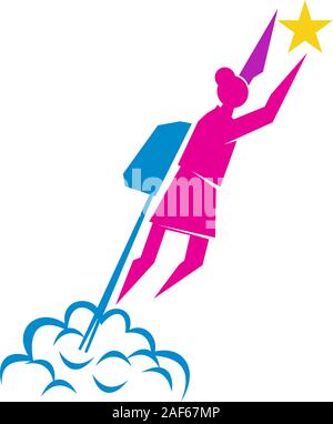 Woman power logo vector illustration icon symbol isolated Stock Vector
