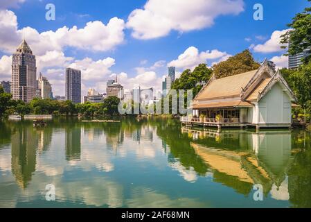 scenery of Lumphini Park at Bangkok, Thailand Stock Photo