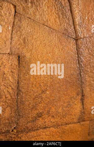 Ethiopia, Tigray, Axum (Aksum), Abalanicos, Kaleb and Gebre Meskel tombs, finely shaped interlocking stones of Gebre tomb Stock Photo