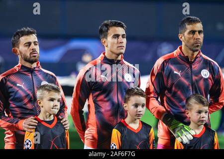 Zagreb, Croatia - December 11, 2019 : Dinamo Zagreb vs Manchester City, UEFA Champions League, Group C, Football, Stadion Maksimir, Croatia. Bernardo Stock Photo