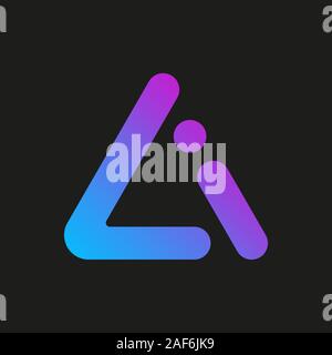 Letter AI logo icon design template elements. EPS 10 Stock Vector