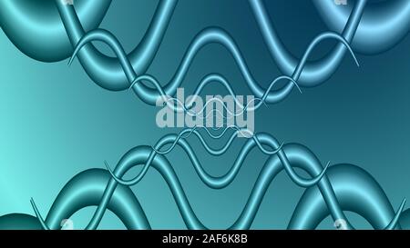Abstract blue gradient lines background. Fabric waves vortex print. Modern graphic element. Geometric template. Textile pattern. Stock Vector