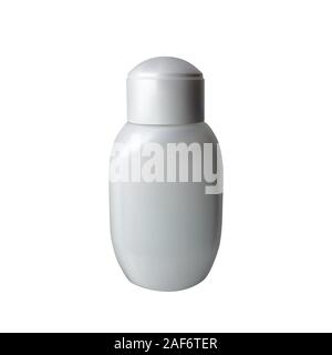 A small glass for Cologne. Vector illustration. White bottle. Stock Vector
