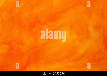 abstract painting orange yellow watercolor background Stock Photo