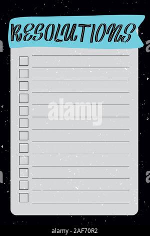 Space style. Template for agenda, planners, check lists Stock Vector