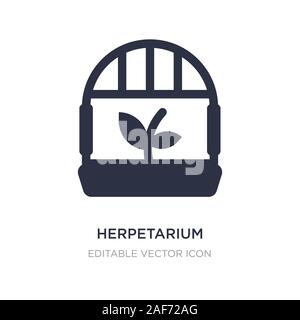 herpetarium icon on white background. Simple element illustration from Animals concept. herpetarium icon symbol design. Stock Vector