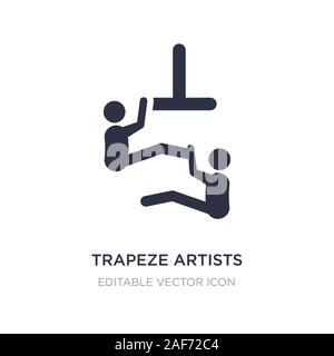 trapeze artists icon on white background. Simple element illustration from Animals concept. trapeze artists icon symbol design. Stock Vector