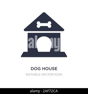 dog house icon on white background. Simple element illustration from Animals concept. dog house icon symbol design. Stock Vector