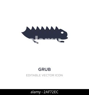 grub icon on white background. Simple element illustration from Animals concept. grub icon symbol design. Stock Vector