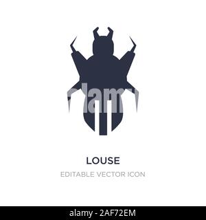 louse icon on white background. Simple element illustration from Animals concept. louse icon symbol design. Stock Vector