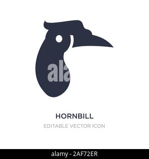 hornbill icon on white background. Simple element illustration from Animals concept. hornbill icon symbol design. Stock Vector