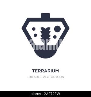 terrarium icon on white background. Simple element illustration from Animals concept. terrarium icon symbol design. Stock Vector