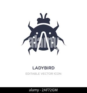 ladybird icon on white background. Simple element illustration from Animals concept. ladybird icon symbol design. Stock Vector