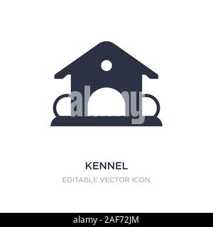 kennel icon on white background. Simple element illustration from Animals concept. kennel icon symbol design. Stock Vector