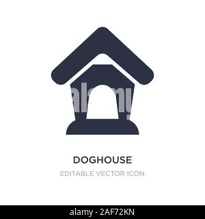 doghouse icon on white background. Simple element illustration from Animals concept. doghouse icon symbol design. Stock Vector