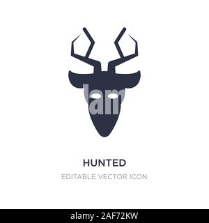 hunted icon on white background. Simple element illustration from Animals concept. hunted icon symbol design. Stock Vector