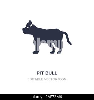 pit bull icon on white background. Simple element illustration from Animals concept. pit bull icon symbol design. Stock Vector