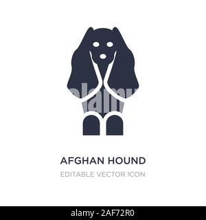 afghan hound icon on white background. Simple element illustration from Animals concept. afghan hound icon symbol design. Stock Vector