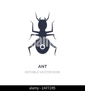 ant icon on white background. Simple element illustration from Animals concept. ant icon symbol design. Stock Vector