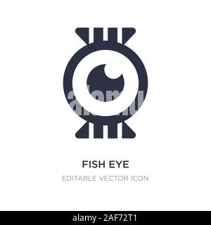 fish eye icon on white background. Simple element illustration from Animals concept. fish eye icon symbol design. Stock Vector