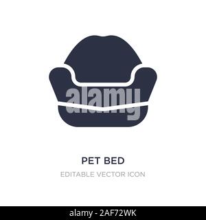 pet bed icon on white background. Simple element illustration from Animals concept. pet bed icon symbol design. Stock Vector