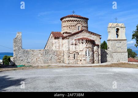 Greece, Epirus, Byzantine church Panagia Koronisia in Koronissia village situated in Ambracian Gulf Stock Photo