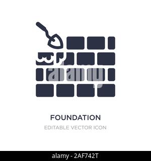 foundation icon on white background. Simple element illustration from Architecture and city concept. foundation icon symbol design. Stock Vector