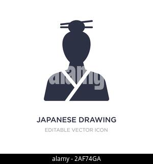 japanese drawing icon on white background. Simple element illustration from Art concept. japanese drawing icon symbol design. Stock Vector