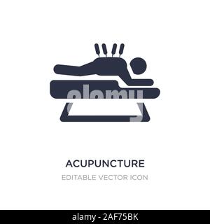 acupuncture icon on white background. Simple element illustration from Beauty concept. acupuncture icon symbol design. Stock Vector