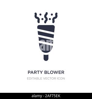 party blower icon on white background. Simple element illustration from Birthday and party concept. party blower icon symbol design. Stock Vector