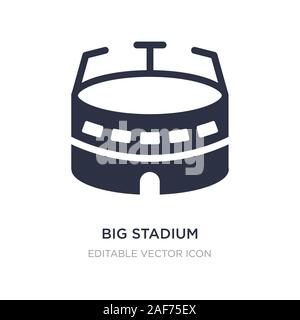 big stadium icon on white background. Simple element illustration from Buildings concept. big stadium icon symbol design. Stock Vector