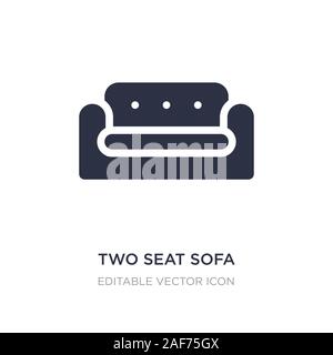 two seat sofa icon on white background. Simple element illustration from Buildings concept. two seat sofa icon symbol design. Stock Vector