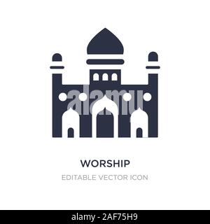 worship icon on white background. Simple element illustration from Buildings concept. worship icon symbol design. Stock Vector