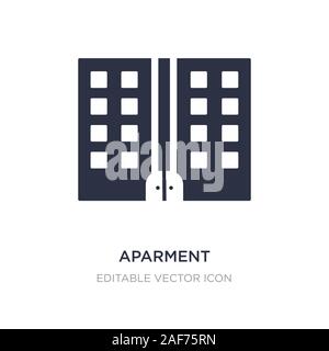 aparment icon on white background. Simple element illustration from Buildings concept. aparment icon symbol design. Stock Vector